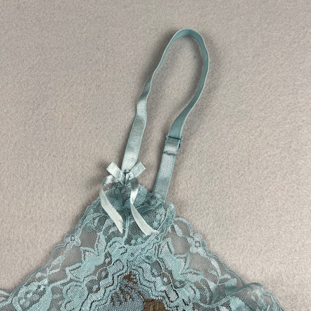 Y2K Babydoll Lace Camisole Floral Lined Boho Chic Coquette Soft Girl Lingerie - Picture 5 of 8